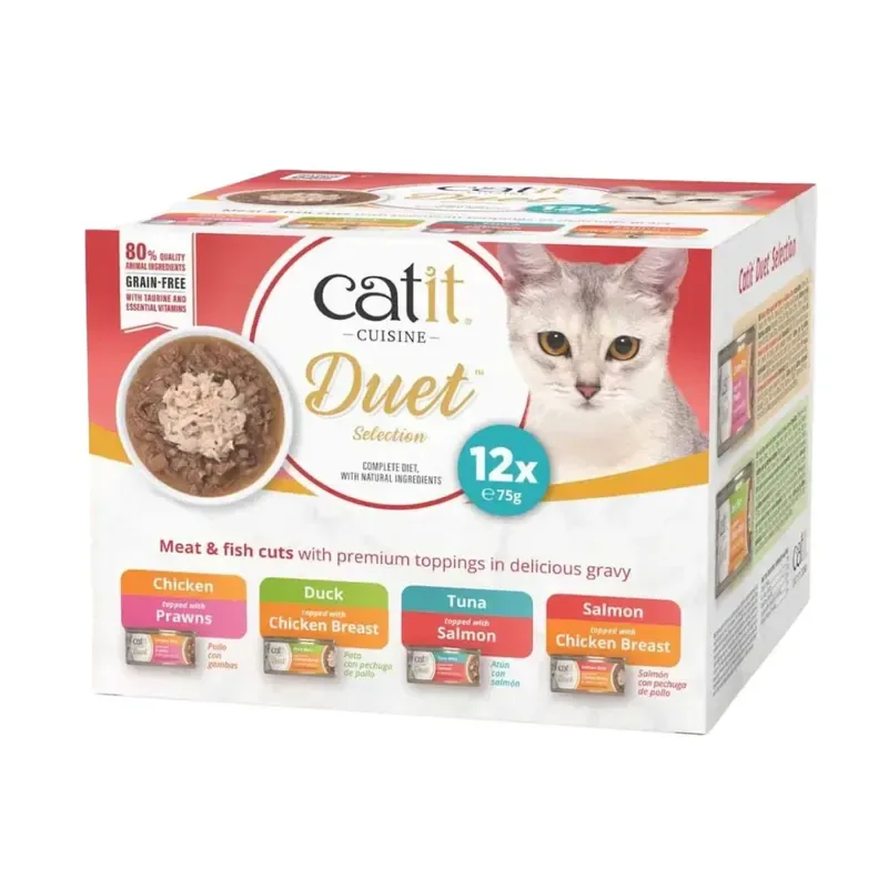 Catit Cuisine Duets Variopack för katt 12 x 75 g Sista chansen