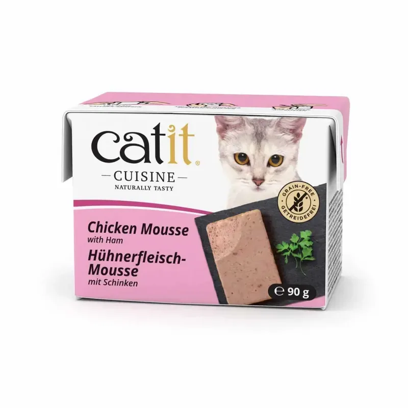 Catit Cuisine Mousse Chicken & Ham – 90 g Snabb leverans