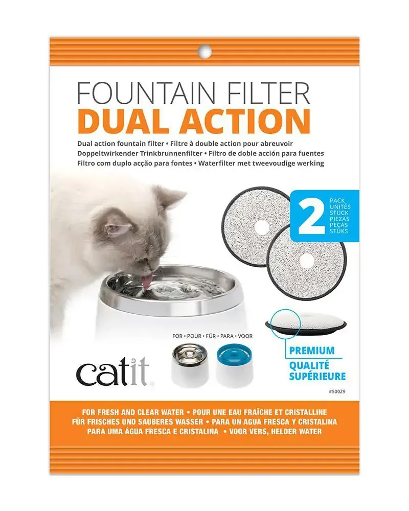 Catit Premium Kolfilter 2-pack för 2L fontän