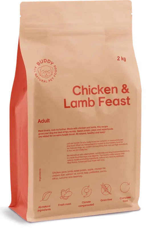 Chicken & Lamb Feast Torrfoder för Hund – 2 kg Beställ idag