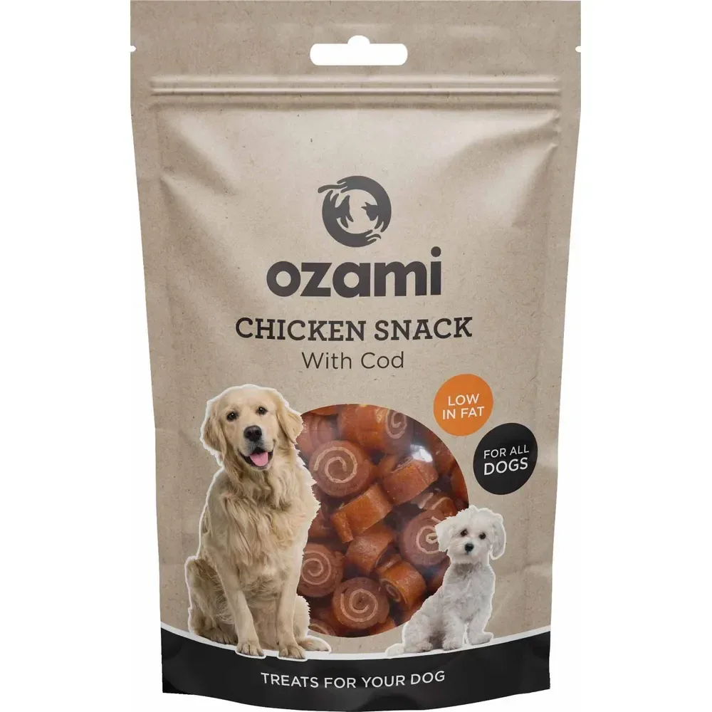 CHICKEN SNACK WITH COD 100GR
