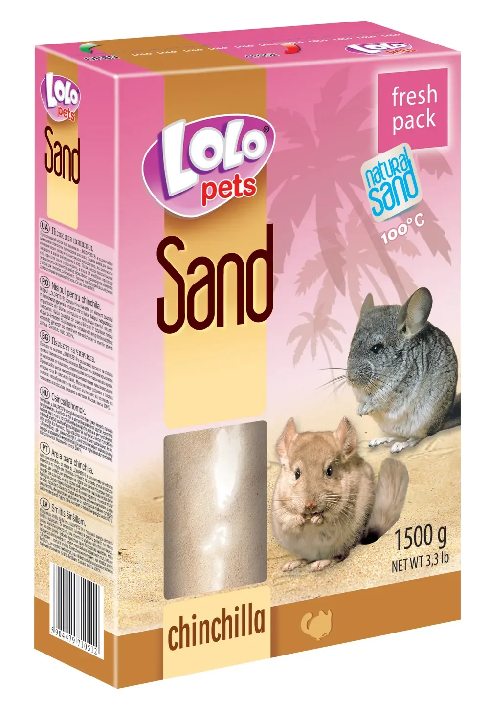 Chinchillasand 1,5 kg Badsand för Chinchilla – Lolo Pets