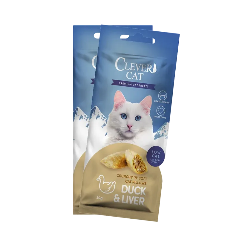 Clever Cat Kattgodis 4-pack Anka & Lever 4×30 g