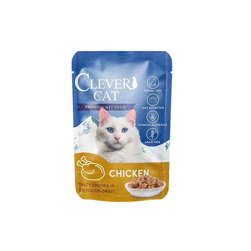 Clever Cat Våtfoder Kyckling & Nötkött 40×85 g - Image 2