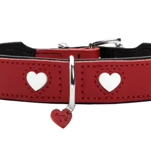 Collar Love Cowleather Red/Black 32/XS Endast denna vecka