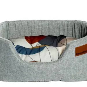 Colour Block Silver Lux Slumber Hundbädd
