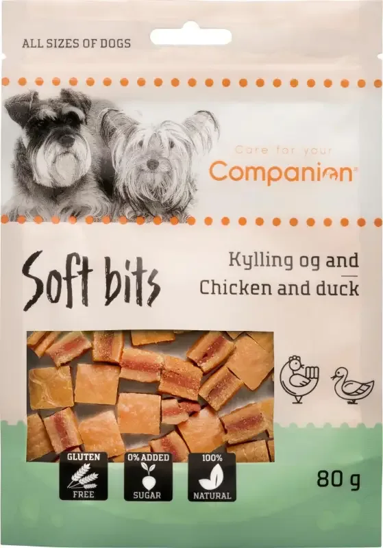 Companion Soft bits Kyckling & Anka 80g