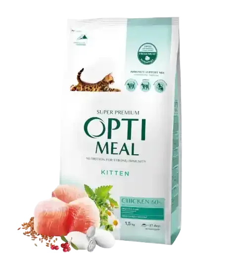 Complete dry pet food for kittens chicken, 1,5 kg Snabb leverans