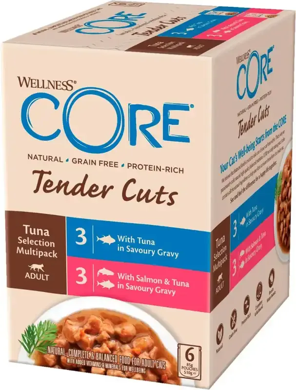 Core Tender Cuts Tuna Multipack såsurval för katter 6 x 85 g Sista chansen