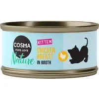 Cosma Nature Kitten 6 x 70 g – Kyckling Trygg betalning