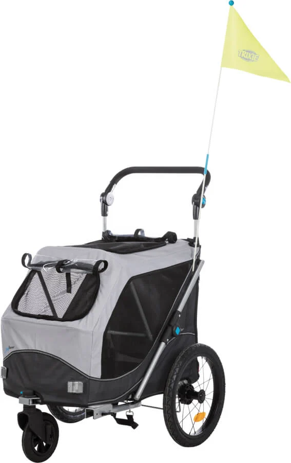 Cykelvagn Quick-Fold M 63x95x90/132 cm Grå