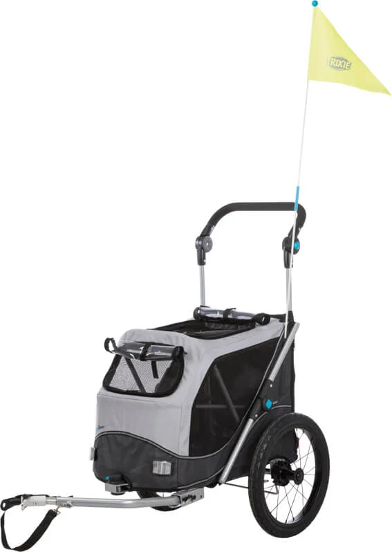 Cykelvagn Quick-Fold S 58x93x74/114cm Grå