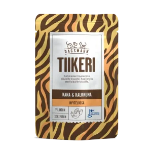 Dagsmark Tiikeri våtfoder med kyckling och kalkon i gelé för katter 22 x 80 g Erbjudandepris
