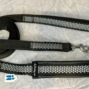 Definity Halsband i äkta skinn med Silver Diamond brodyr