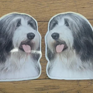 Dekaler Bearded collie 2-pack spegelvända