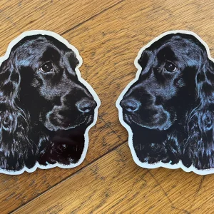 Dekaler Cocker spaniel svart 2-pack