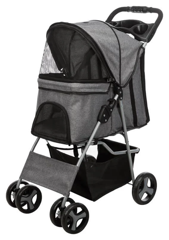 Djurvagn Buggy Hopfällbar 47 x 100 x 80 cm Grå