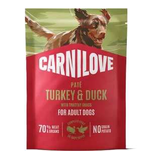 Dog Pouch Pat茅 Turkey & Duck with Timothy Grass
