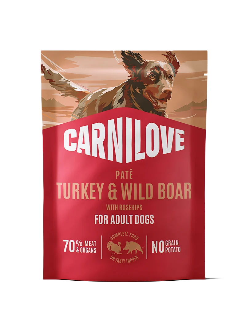 Dog Pouch Pat茅 Turkey & Wildboar with Rosehips