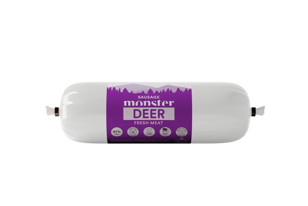 Dog Sausage Deer Hundfoder – 12 x 400 g Billig