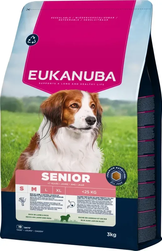 Dog Senior S/M Lamb & Rice Hundfoder 3kg Snabb leverans
