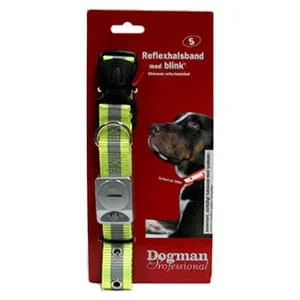 Dogman Blinkande halsband S gult SA 3