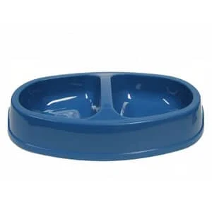 Dogman Plastskål dubbel oval M mellanblå BA 1