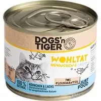 Dogs‘n Tiger Adult Cat 6 x 200 g – Ljuvlig kyckling & lax Billigare