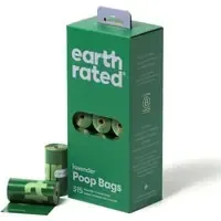 Earth Rated hundbajspåsar, rullar – 21 rullar med 15 påsar, lavendel (315 påsar) Premium