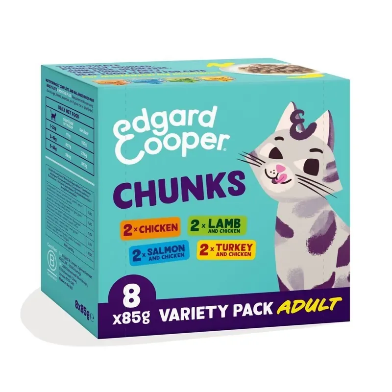 Edgard&Cooper Cat Adult Multipack Chunks in Gravy 8 x 85 g Begränsat antal