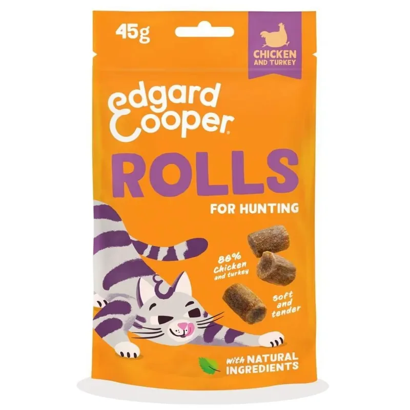 Edgard&Cooper Rolls Mjukt Kattgodis Kyckling & Kalkon 45 g Köp nu
