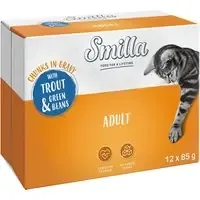 Ekonomipack 24 x 85 g Smilla Chunks med grönsaker – Adult med öring & gröna bönor Utförsäljning