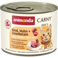 Ekonomipack animonda Carny Adult 48 x 200 g – Nötkött, kyckling & ankhjärtan Snabb leverans