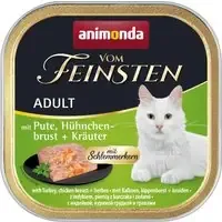 Ekonomipack animonda vom Feinsten Adult med gourmetfyllning 72 x 100 g – Kalkon, kycklingbröst & örter Kundfavorit