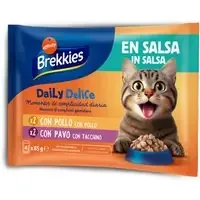 Ekonomipack Brekkies Daily Delice 24 x 85 g – Kyckling + Kalkon Outlet
