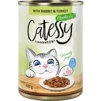 Ekonomipack Catessy bitar i sås eller gelé 48 x 400 g – Kanin & kalkon i sås Sista chansen