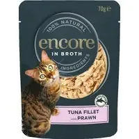 Ekonomipack Encore Cat Pouch 48 x 70 g – Tonfisk med räkor Rea