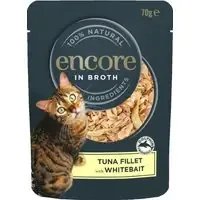 Ekonomipack Encore Cat Pouch 48 x 70 g – Tonfisk med whitebait Rabatt