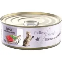 Ekonomipack Feline Finest våtfoder 24 x 85 g – Kitten Tonfisk & aloe Sista chansen