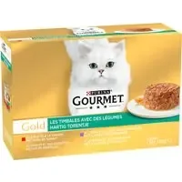 Ekonomipack Gourmet Gold Raffinerad Ragout 48 x 85 g – Köttmix med grönsaker (Lamm, Nötkött, Kyckling, Kalkon) Utförsäljning