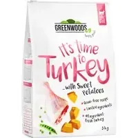 Ekonomipack Greenwoods Adult 3 x 3 kg Turkey with Sweet Potato, Peas & Pumpkin Outlet