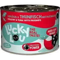 Ekonomipack Lucky Lou Adult 24 x 200 g – Fjäderfä & tonfisk Trygg betalning