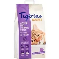 Ekonomipack Tigerino Nuggies kattströ – babypuder, grova korn – Ekonomipack 2 x 14 l Begränsat antal