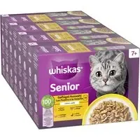 Ekonomipack Whiskas Senior portionspåse 48 x 85 g – 7+ Fjäderfäurval i gelé Rabatt