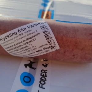 Emmzo BARF Kyckling (från Varmlösa) kött utan ben 20X500g