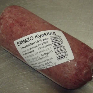 Emmzo BARF Kyckling, mald med 10% ben, hel låda 500g X 20st