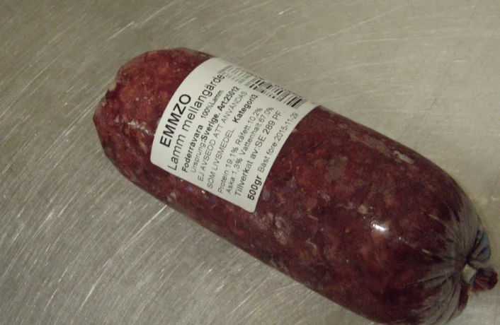 Emmzo BARF Lamm mellangärde mald, hel låda, 1kgX10 st