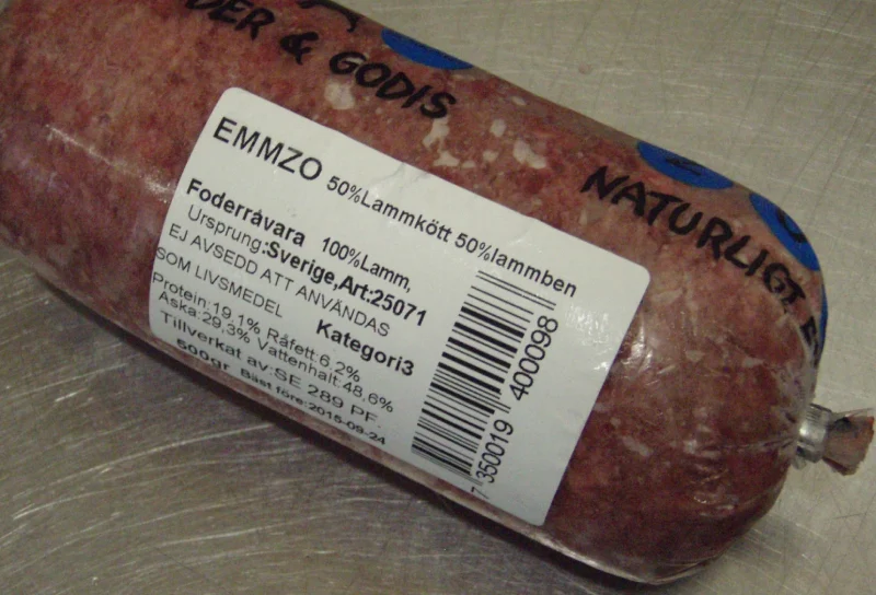 Emmzo BARF lammkött 50%, lammben 50%, 500g