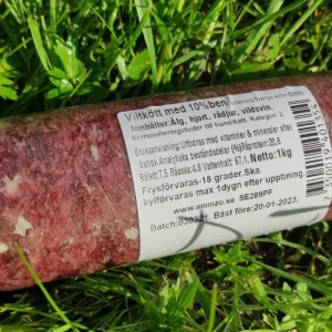 Emmzo BARF Vilt mald med 10% ben, 1kg