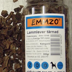 Emmzo Torkad lammlever tärnad 300g